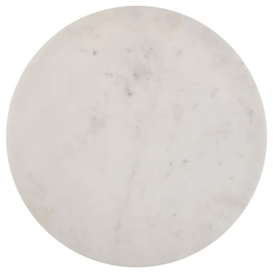 (image for) Miguel Round Marble Top Coffee Table White and Black