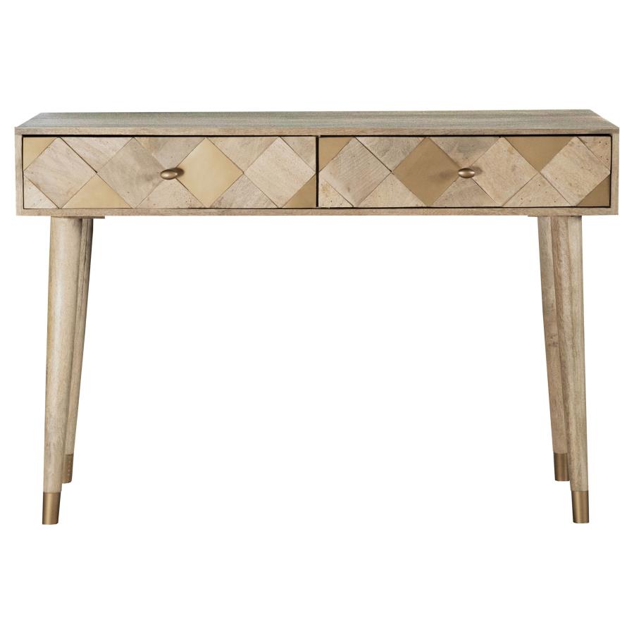 (image for) Alyssum 2-drawer Wood Entryway Sofa Console Table Natural