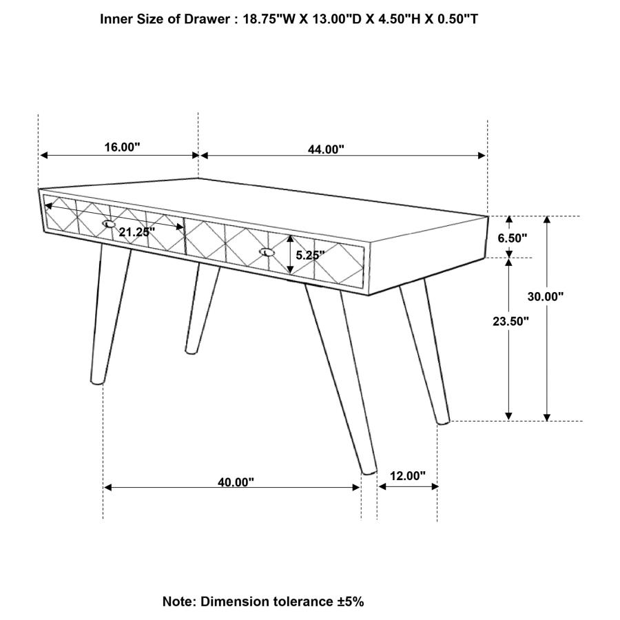 (image for) Alyssum 2-drawer Wood Entryway Sofa Console Table Natural