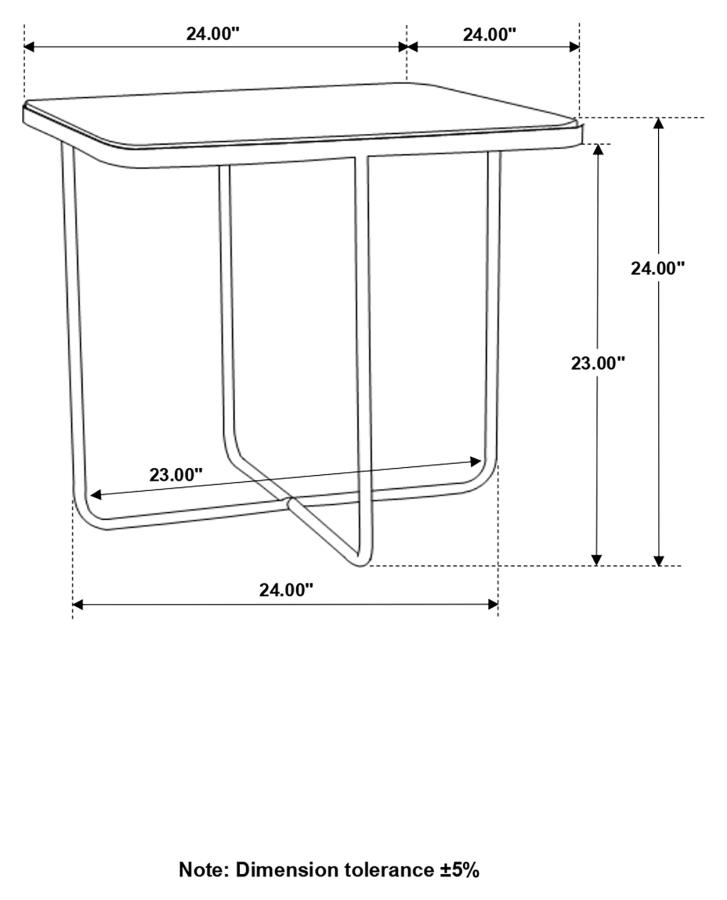 (image for) Elyna Square Stone Top Accent Side Table Beige