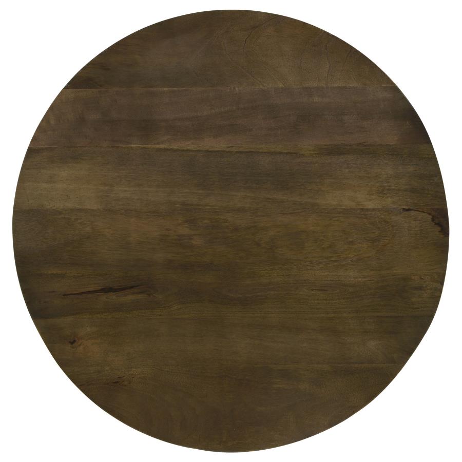 (image for) Yaritza Round Mango Wood Coffee Table Natural and Gunmetal