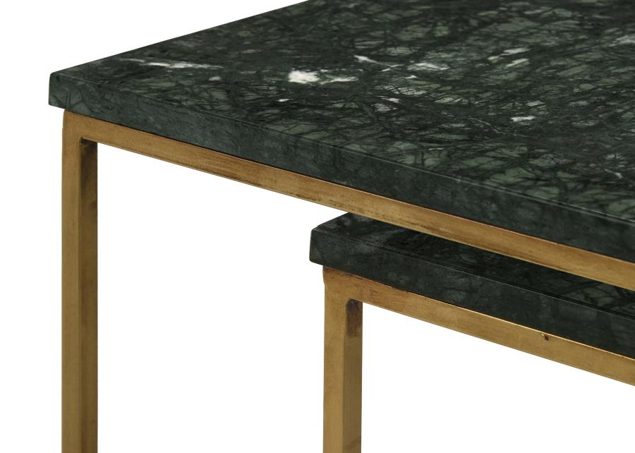 (image for) Medora 3-piece Marble Top Nesting Table Set Green