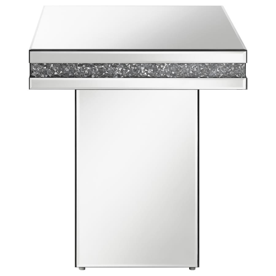 (image for) Elora Square Mirrored Accent Side Table Silver