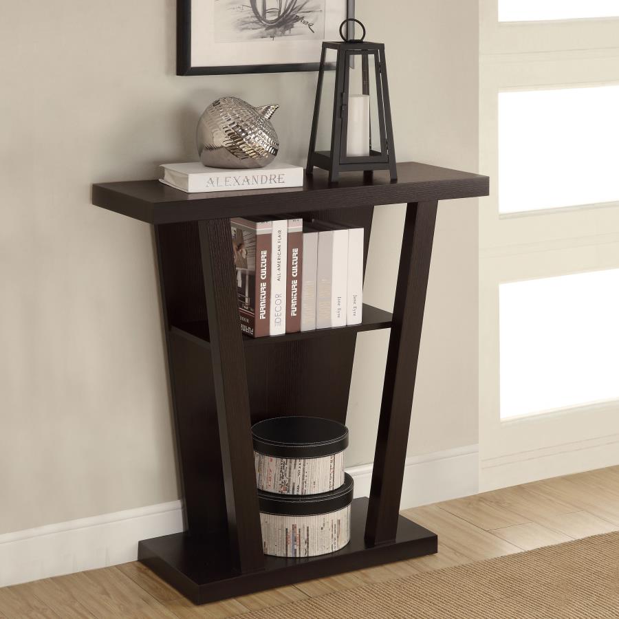 (image for) Evanna 2-shelf Engineered Wood Console Table Cappuccino