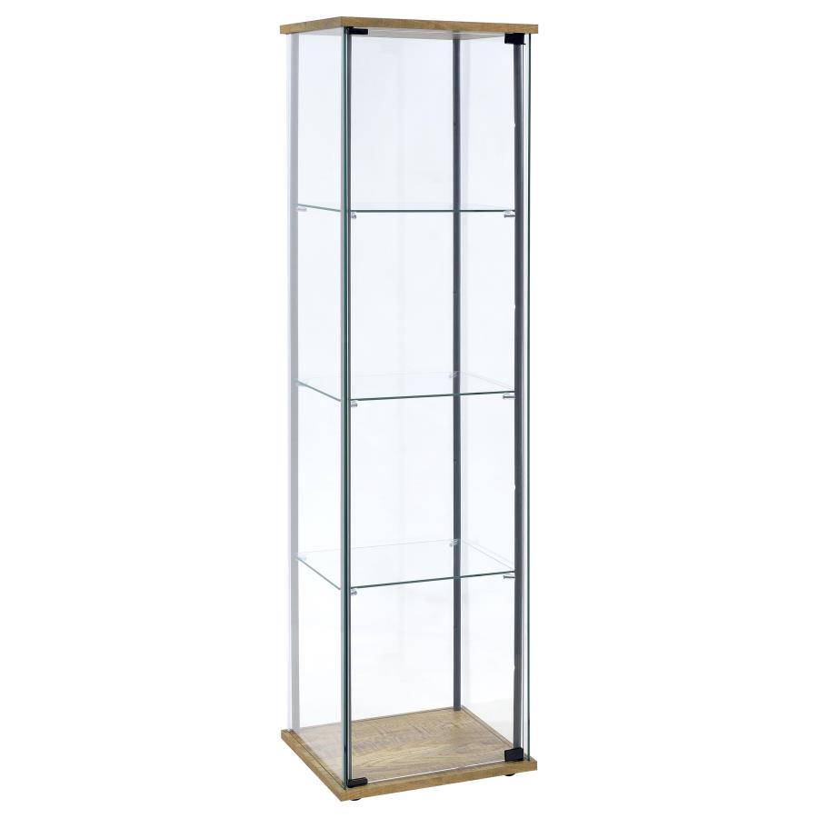 (image for) Bellatrix 3-shelf Clear Glass Curio Cabinet Mango