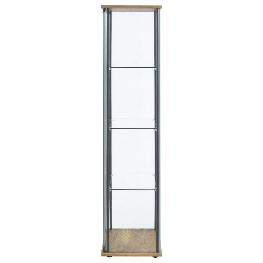 Bellatrix 3-shelf Clear Glass Curio Cabinet Mango