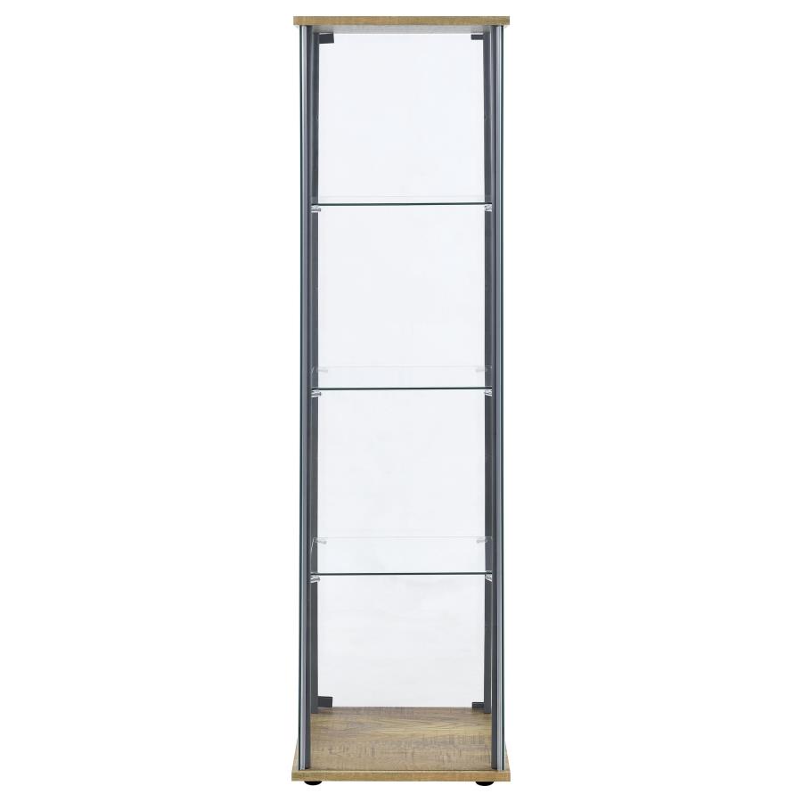 Bellatrix 3-shelf Clear Glass Curio Cabinet Mango