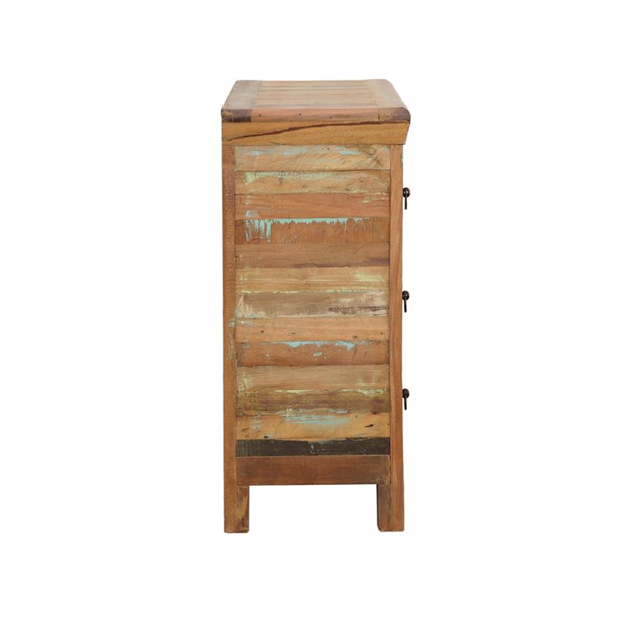 (image for) Harper 4-drawer Solid Reclaimed Wood Accent Cabinet Brown