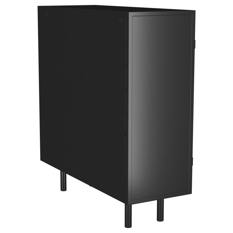 (image for) Dalia 2-door Accent Storage Cabinet with Shelving Black