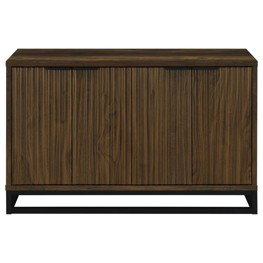 (image for) Ryatt 4-door Engineered Wood Accent Cabinet Dark Pine