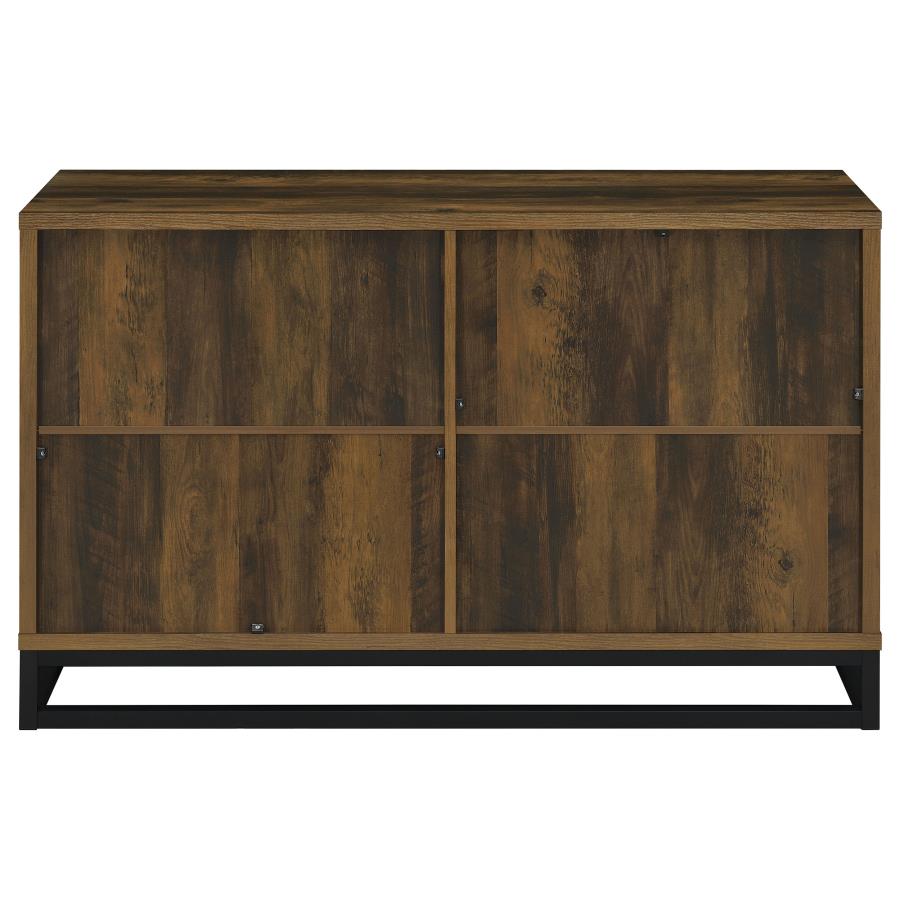 (image for) Ryatt 4-door Engineered Wood Accent Cabinet Dark Pine