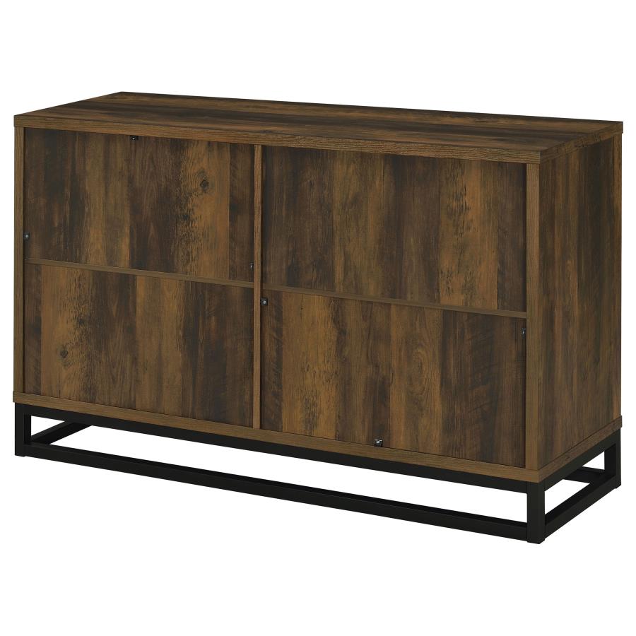 (image for) Ryatt 4-door Engineered Wood Accent Cabinet Dark Pine