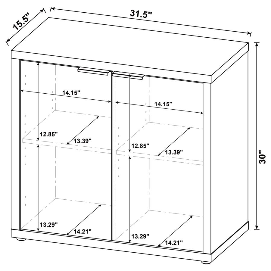 (image for) Pepita 2-door Engineered Wood Accent Cabinet Mango Brown