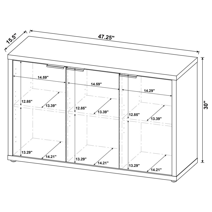 (image for) Pepita 3-door Engineered Wood Accent Cabinet Mango Brown