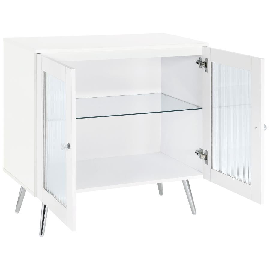 (image for) Nieta 2-door Engineered Wood Accent Cabinet White High Gloss