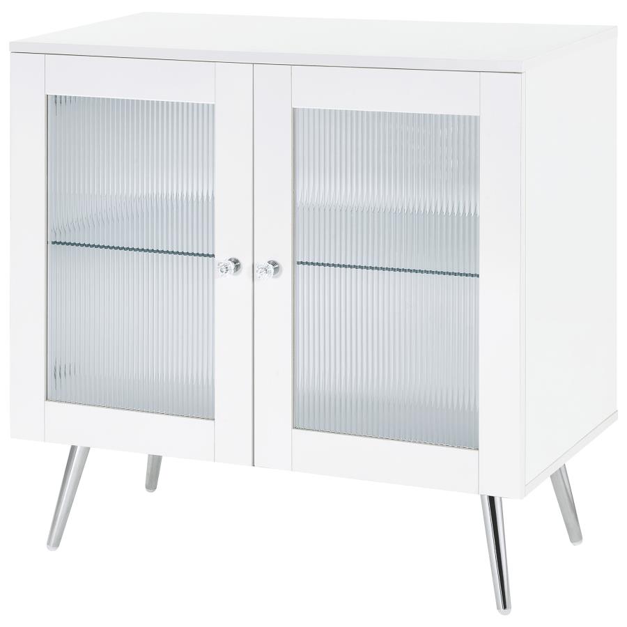 (image for) Nieta 2-door Engineered Wood Accent Cabinet White High Gloss