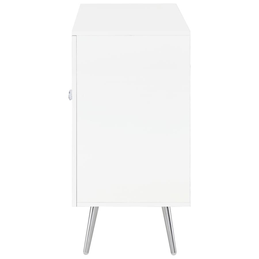 (image for) Nieta 2-door Engineered Wood Accent Cabinet White High Gloss