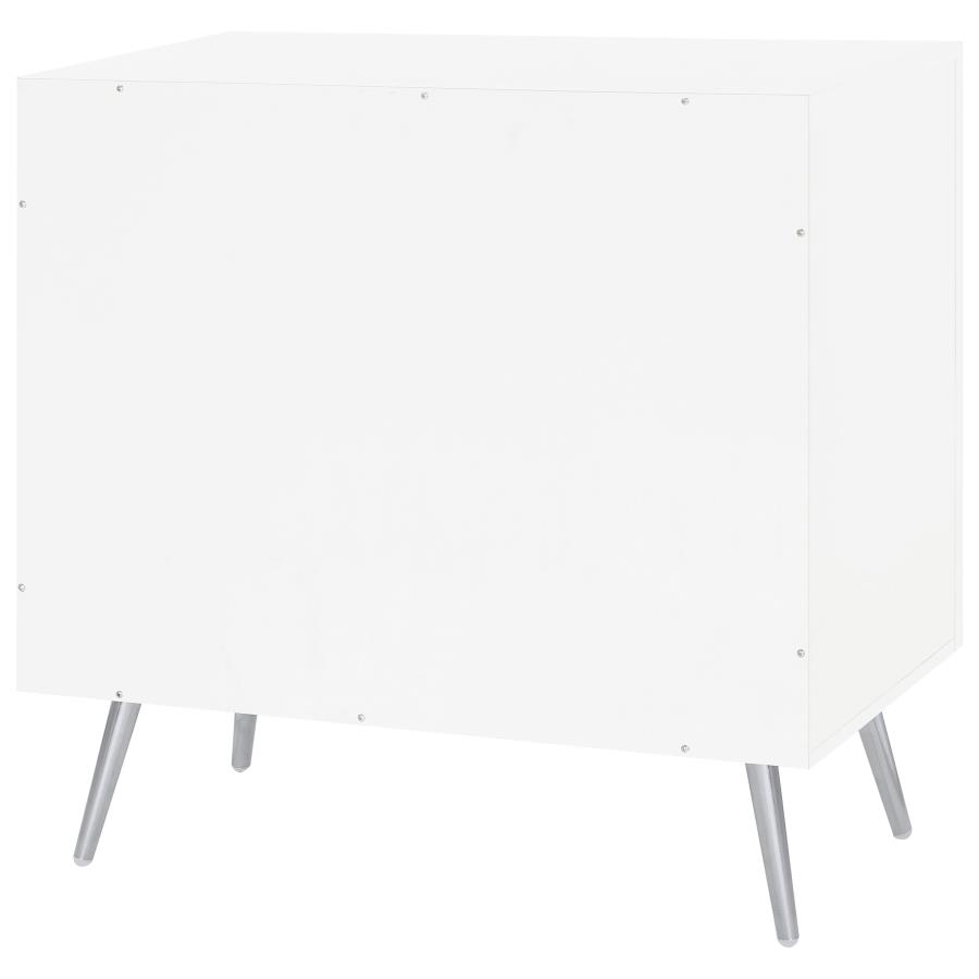 (image for) Nieta 2-door Engineered Wood Accent Cabinet White High Gloss