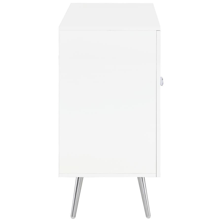 (image for) Nieta 2-door Engineered Wood Accent Cabinet White High Gloss