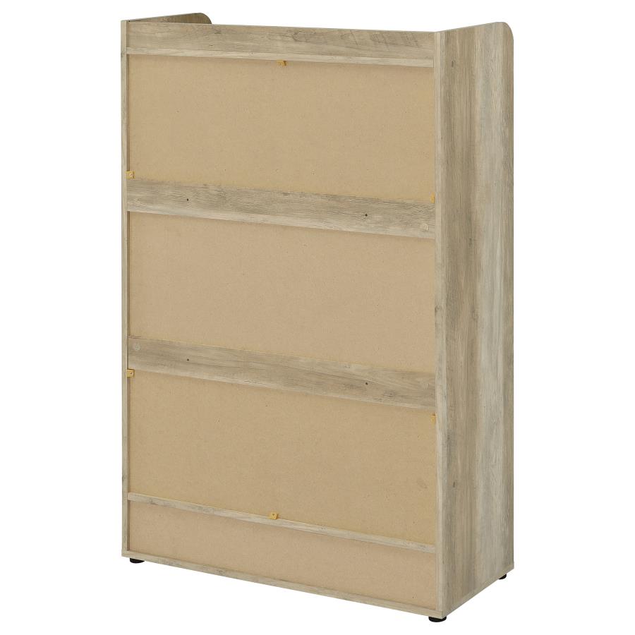 (image for) Denia 3-tier Engineered Wood Shoe Cabinet White