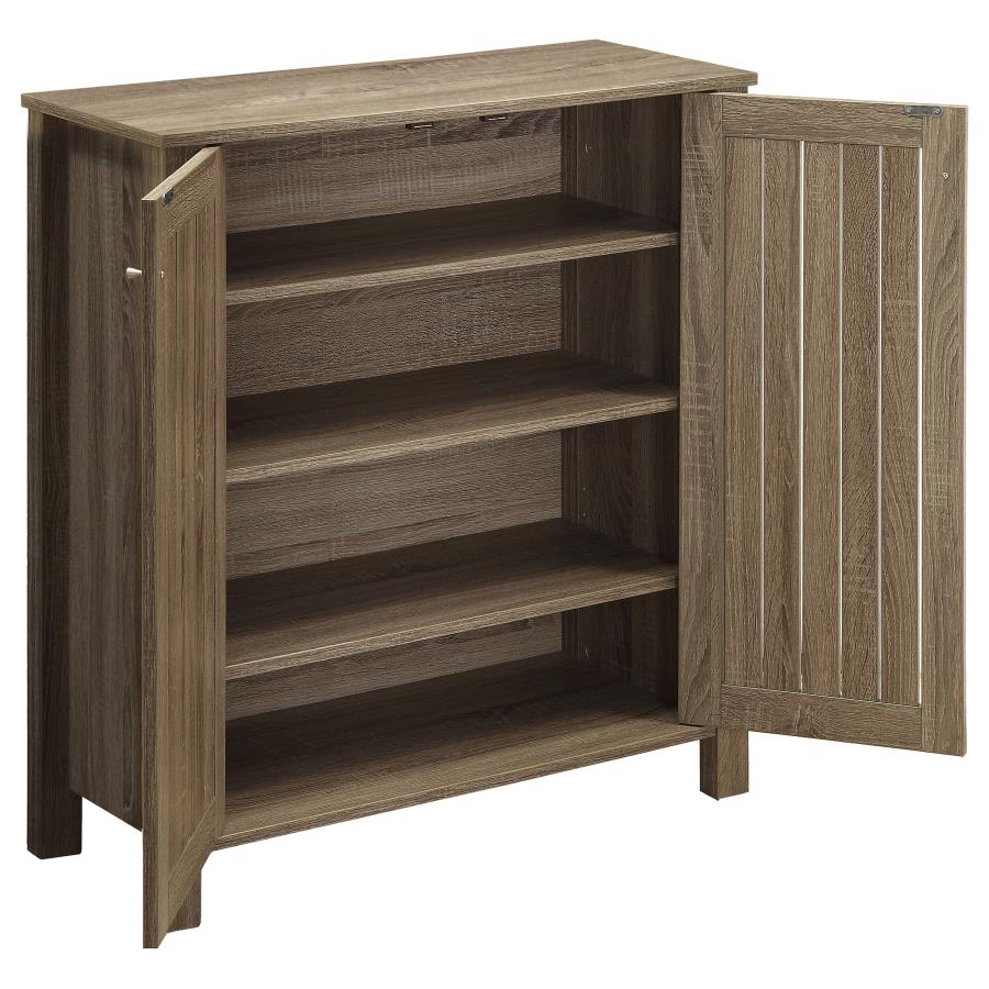 (image for) Marisa 4-shelf Engineered Wood Shoe Cabinet Dark Taupe