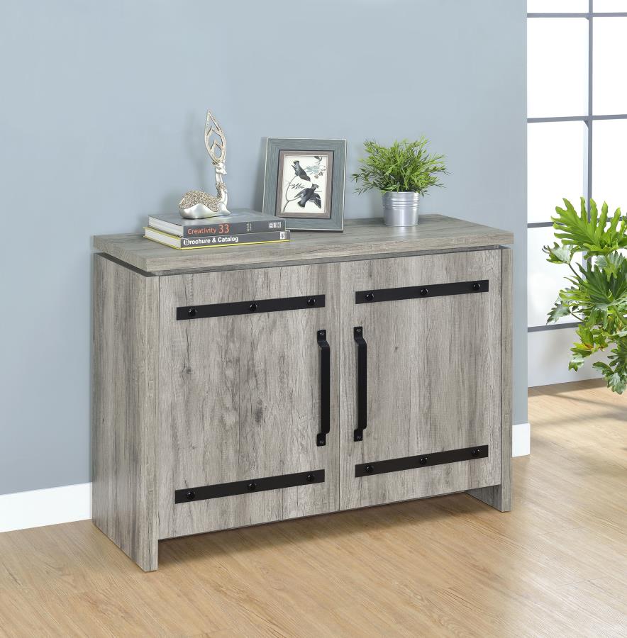 (image for) Enoch 2-door Engineered Wood Accent Cabinet Grey Driftwood