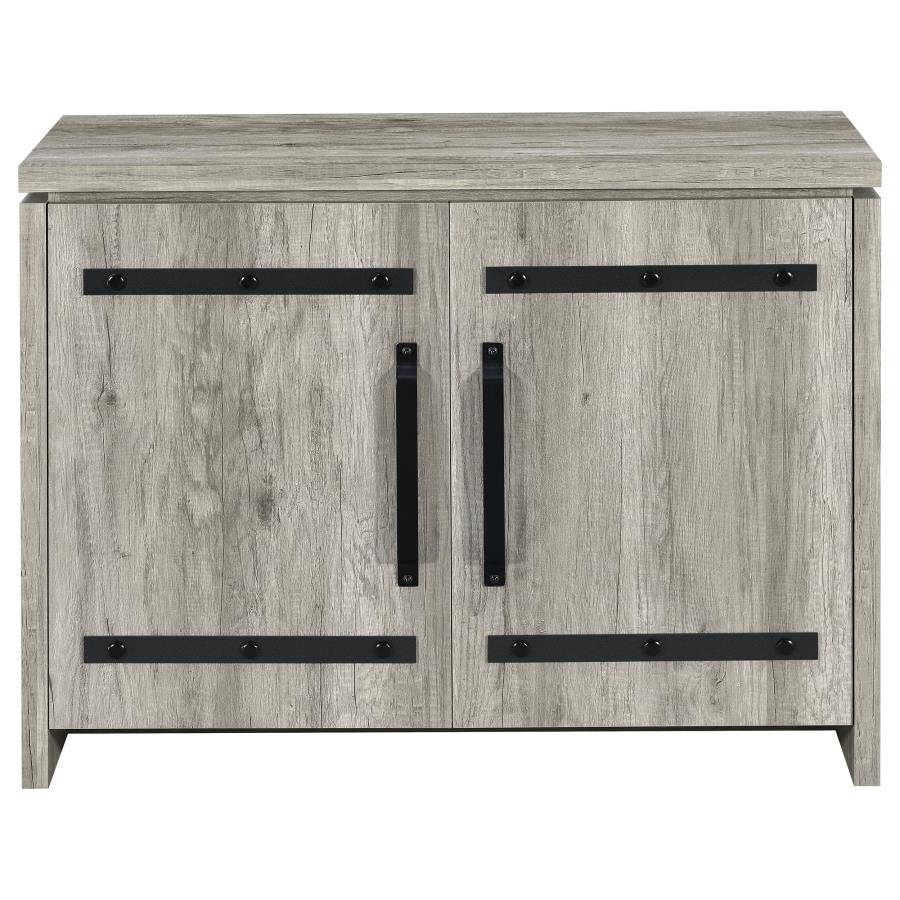 (image for) Enoch 2-door Engineered Wood Accent Cabinet Grey Driftwood