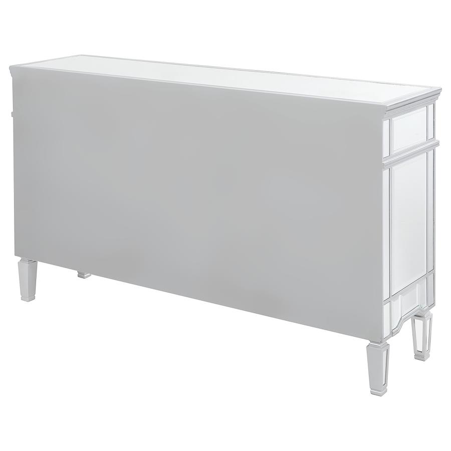 (image for) Duchess 5-drawer Mirrored Storage Accent Cabinet Silver