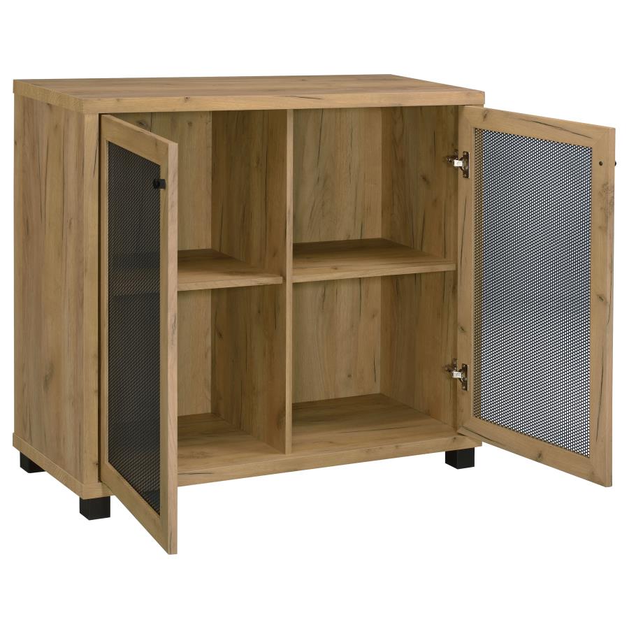 (image for) Mchale 2-door Engineered Wood Accent Cabinet Golden Oak