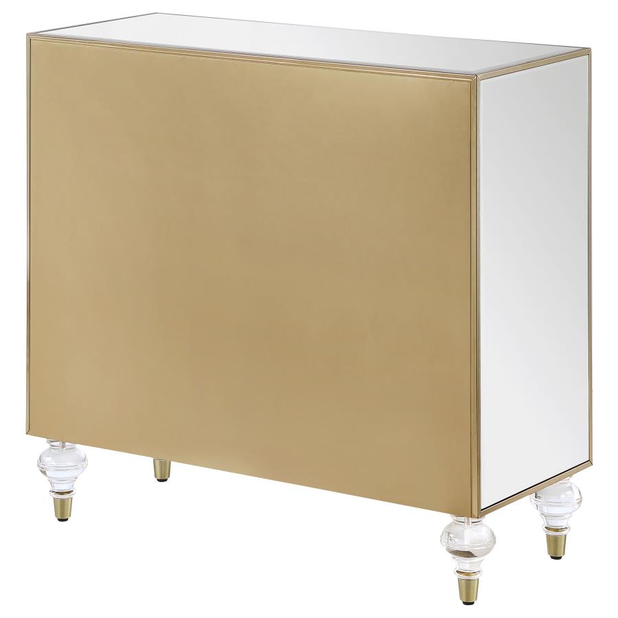 (image for) Lupin 2-door Mirrored Storage Accent Cabinet Champagne