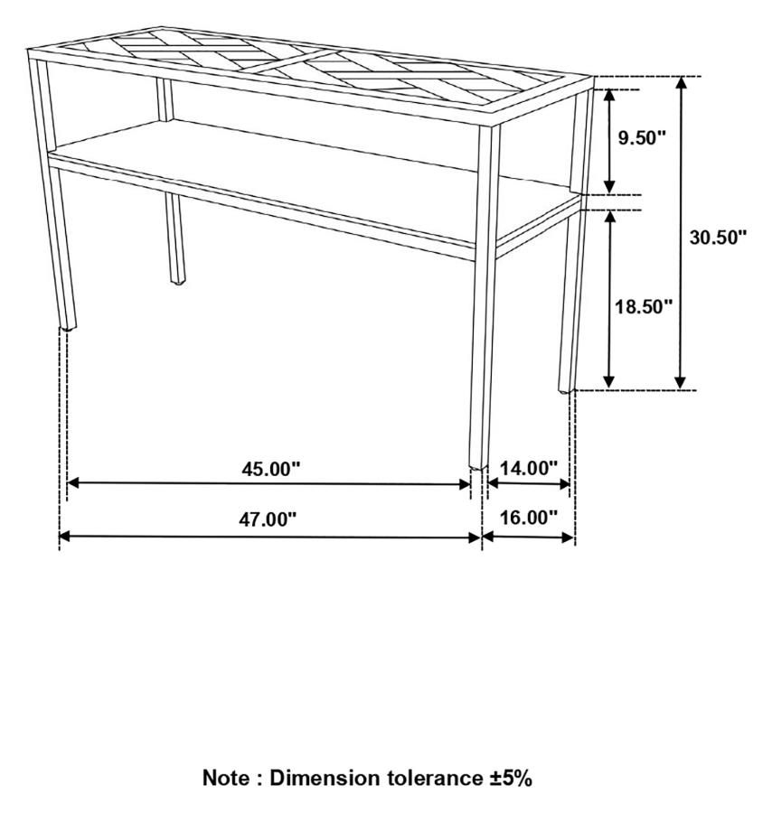 (image for) Quince 1-shelf Entryway Console Table with Shelf Natural