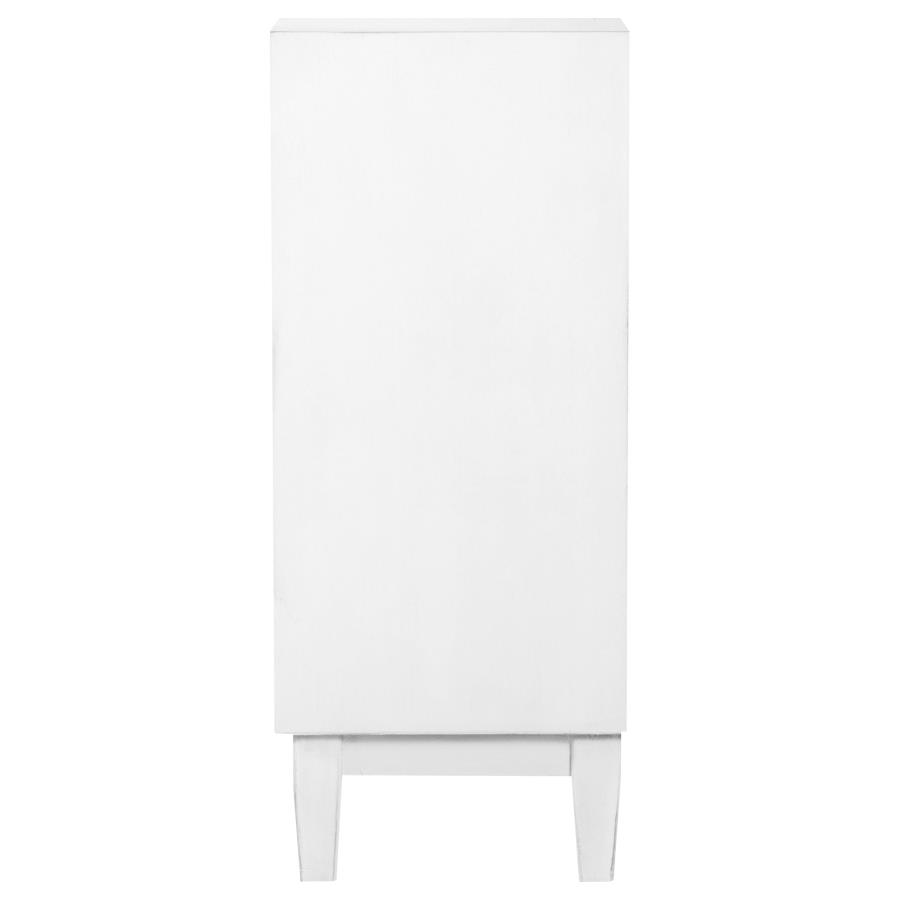 (image for) Gambon 2-door Wood Honeycomb Pattern Accent Cabinet White