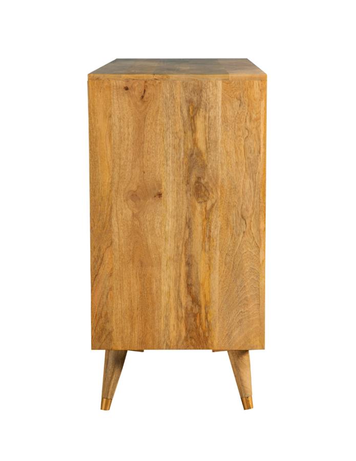 (image for) Alyssum 3-door Mango Wood Accent Cabinet Natural