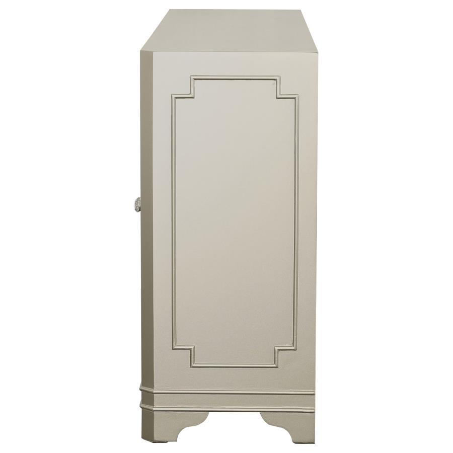 (image for) Toula 4-door Accent Cabinet Smoke and Champagne