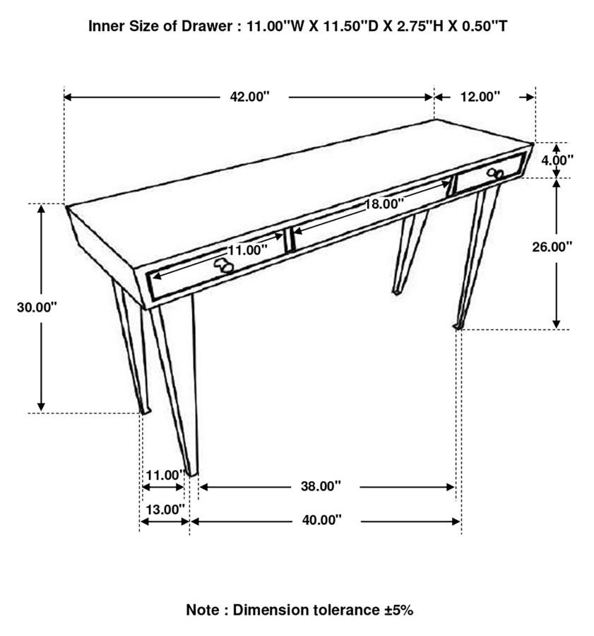 (image for) Radcliffe 2-drawer Entryway Console Table Dark Brown