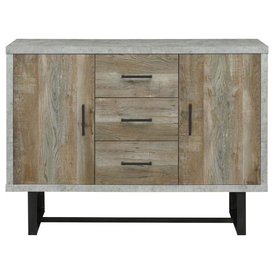 (image for) Abelardo 3-drawer Engineered Wood Cabinet Weathered Oak