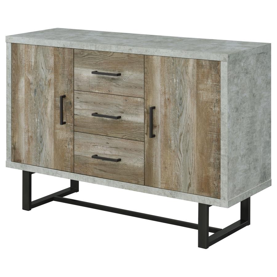 (image for) Abelardo 3-drawer Engineered Wood Cabinet Weathered Oak