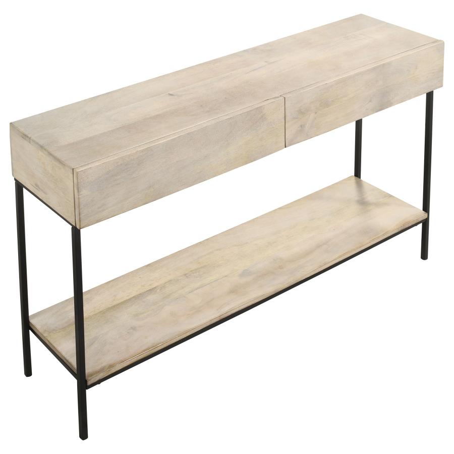 (image for) Rubeus 2-drawer Wood Entryway Console Table White Washed