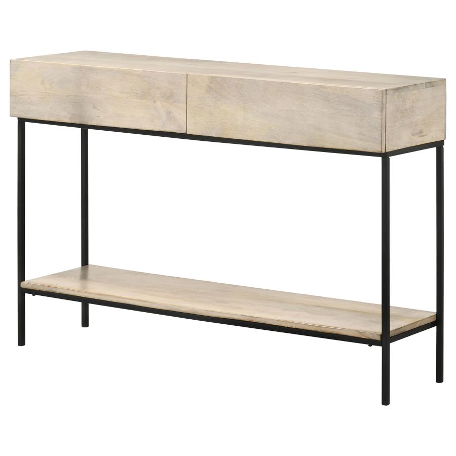 (image for) Rubeus 2-drawer Wood Entryway Console Table White Washed