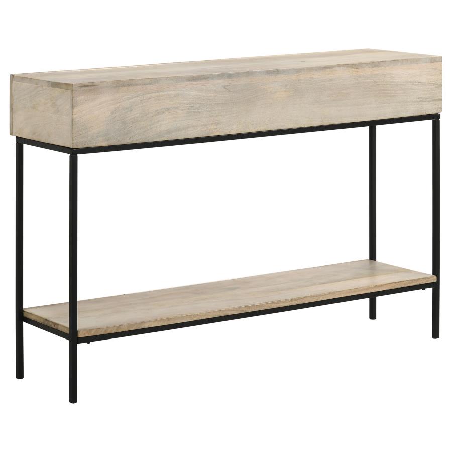 (image for) Rubeus 2-drawer Wood Entryway Console Table White Washed