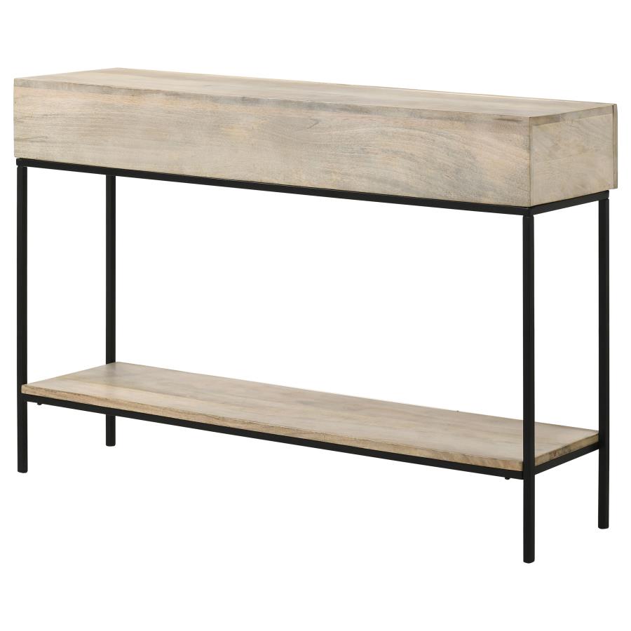 (image for) Rubeus 2-drawer Wood Entryway Console Table White Washed