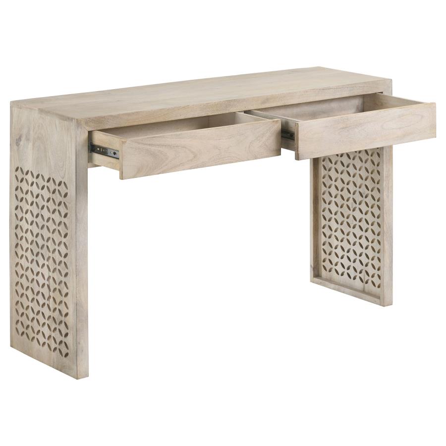 (image for) Rickman 2-drawer Wood Entryway Console Table White Washed