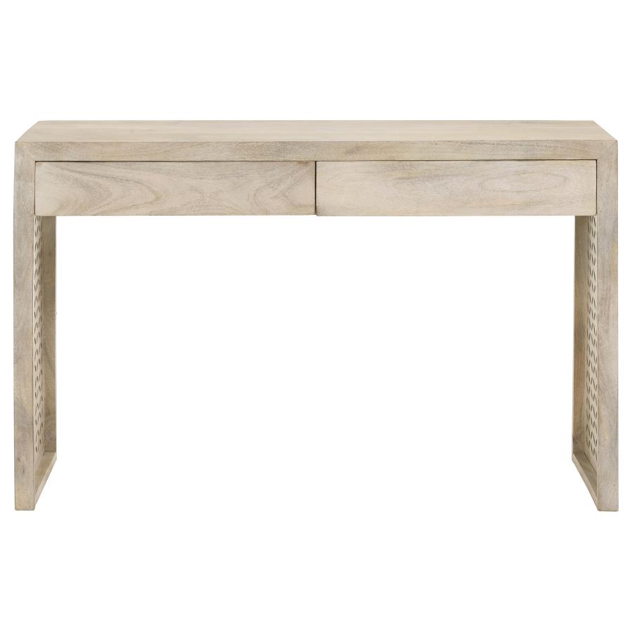 (image for) Rickman 2-drawer Wood Entryway Console Table White Washed