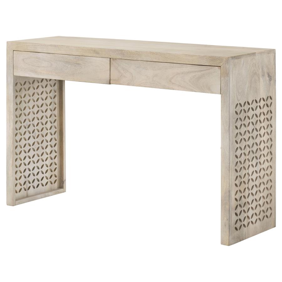 (image for) Rickman 2-drawer Wood Entryway Console Table White Washed