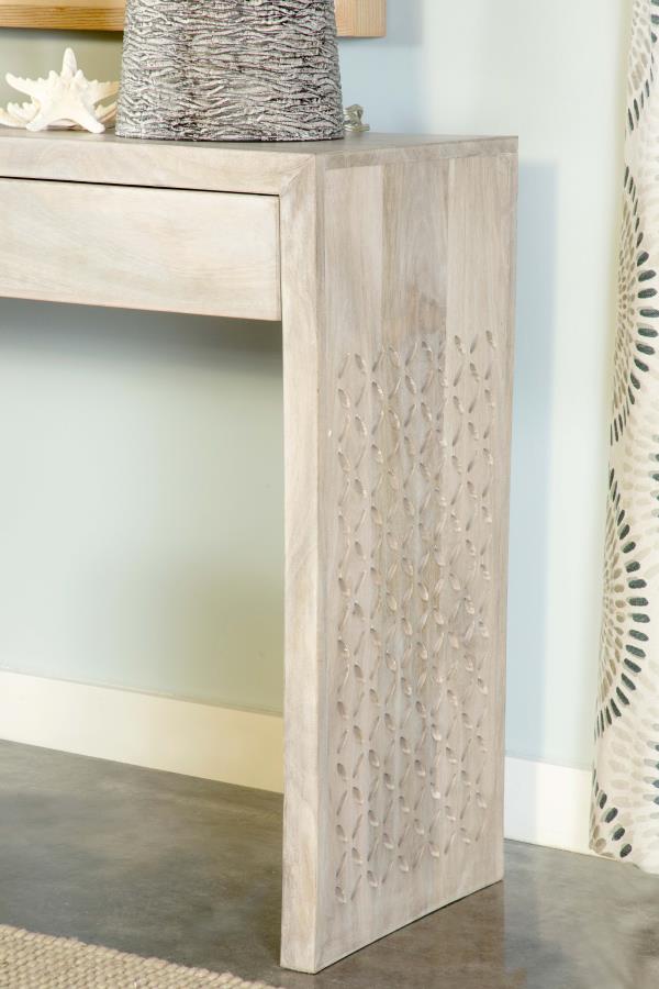 (image for) Rickman 2-drawer Wood Entryway Console Table White Washed