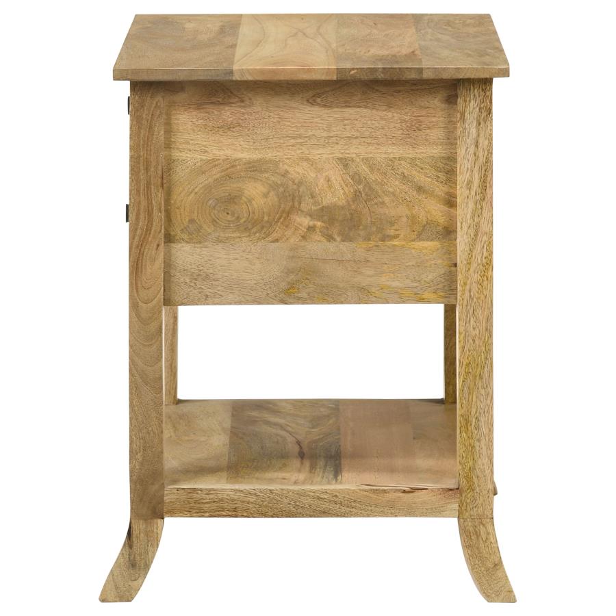 (image for) Russo 2-drawer Accent Side End Table Natural Mango