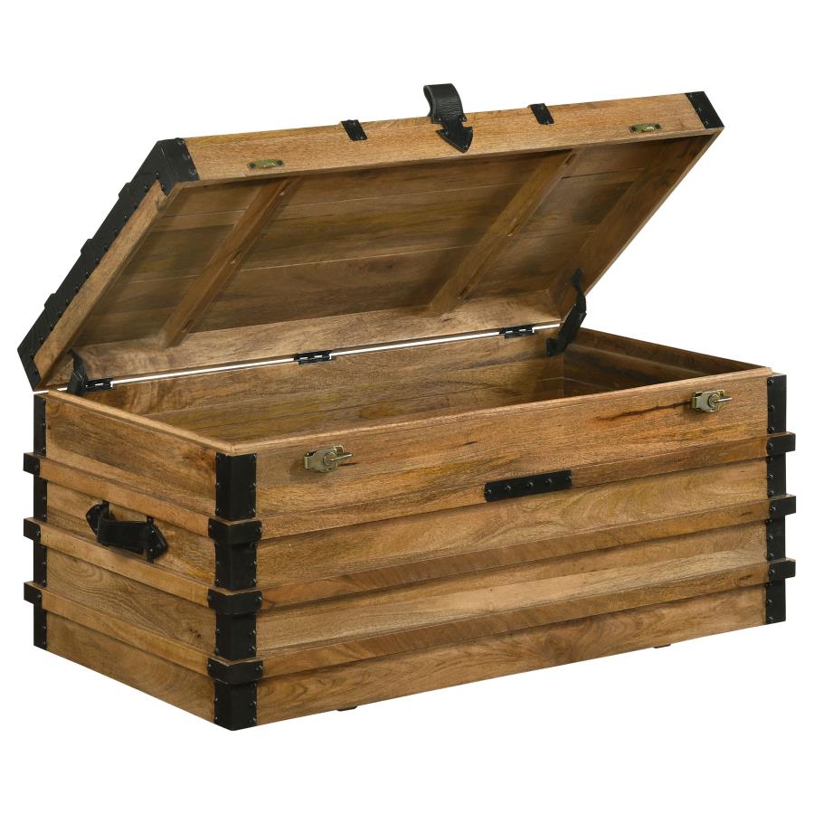 (image for) Simmons Wood Storage Trunk Natural and Black