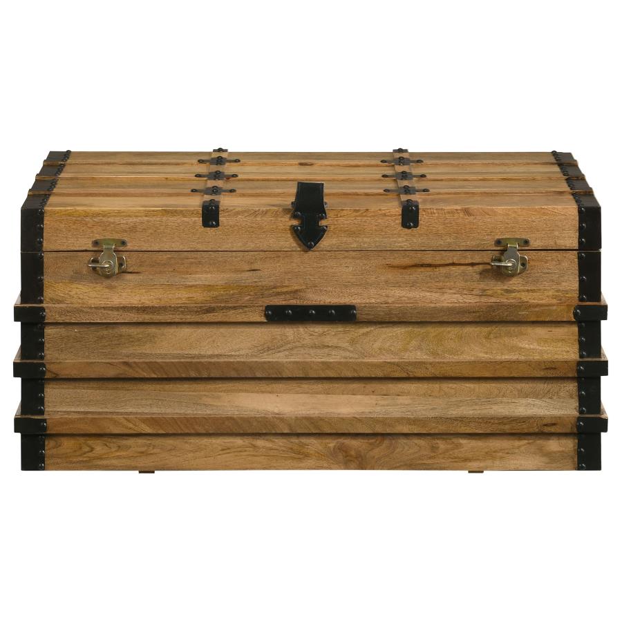 (image for) Simmons Wood Storage Trunk Natural and Black