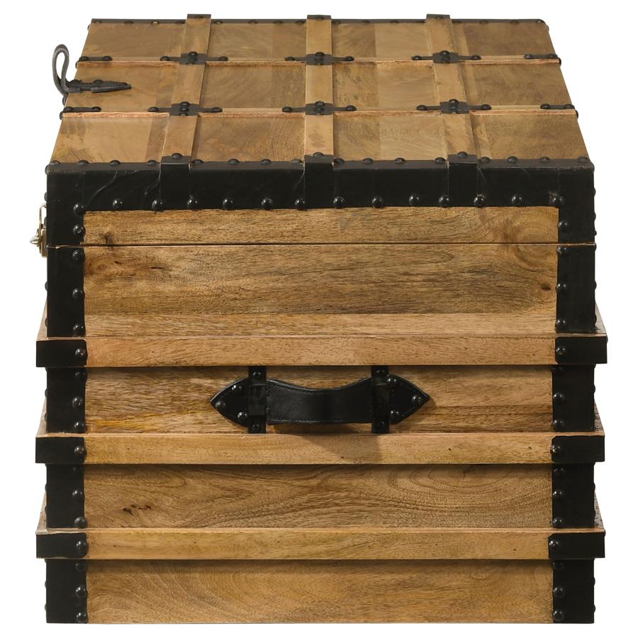 (image for) Simmons Wood Storage Trunk Natural and Black