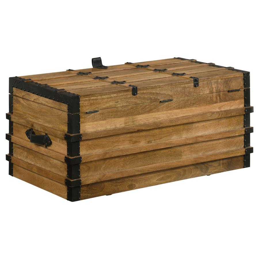 (image for) Simmons Wood Storage Trunk Natural and Black